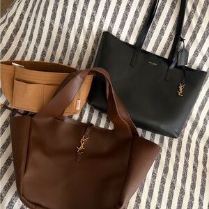 Bundle of luxury Black and Brown Tote Bag dupe